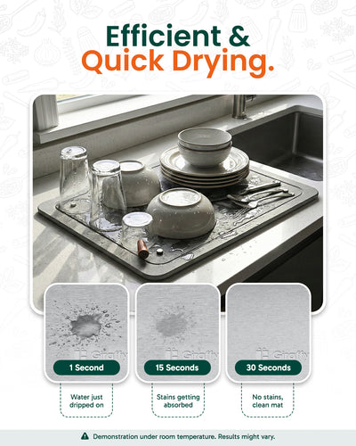 Tapis de séchage en pierre – Grande Solo