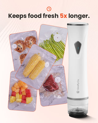 Sleek white Vacuum Sealer Machine (Pump Only Replacement) with visible water tank by Giraffy Co.
