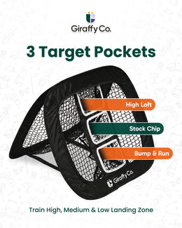 Golf chipping net with multiple target zones