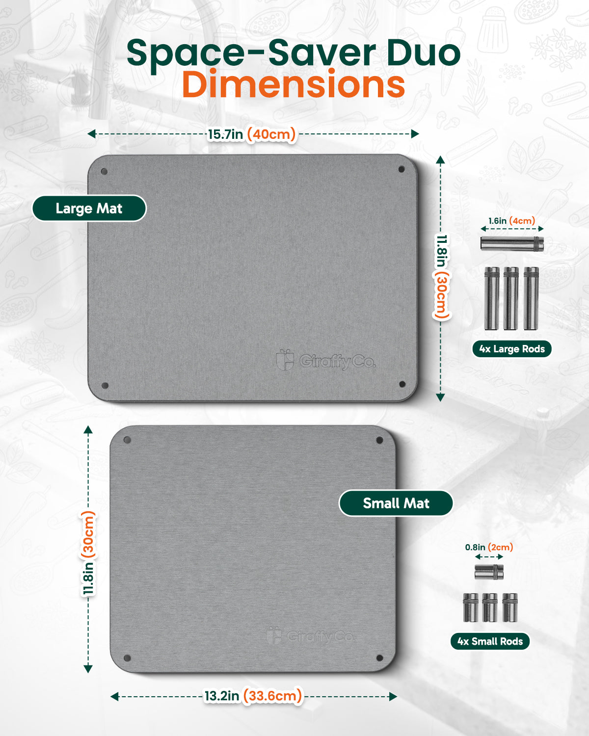 Tapis égouttoir en pierre – Duo Compact