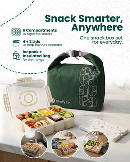 Compact portable snack box 