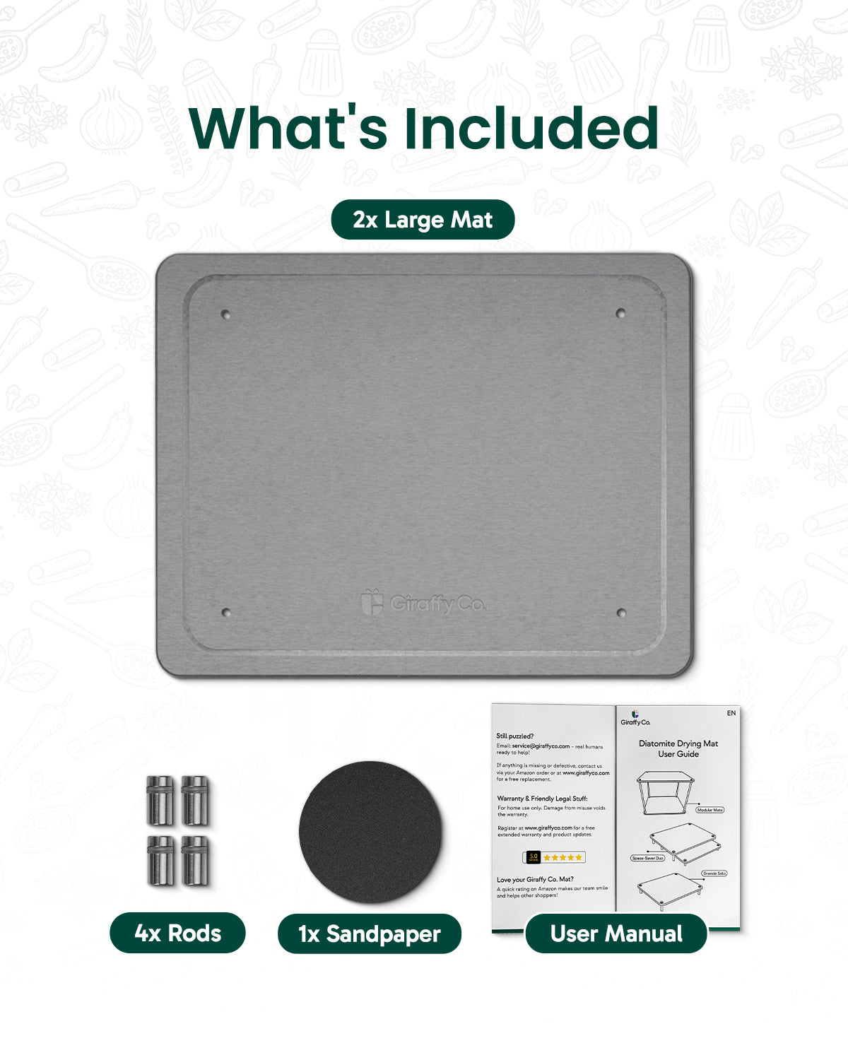 Tapis de séchage en pierre – Grande Solo