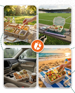Portable snack box for meals, snacks, and daily food storage