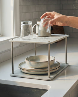 Modular drying mat for dishes, cups, and kitchen accessories