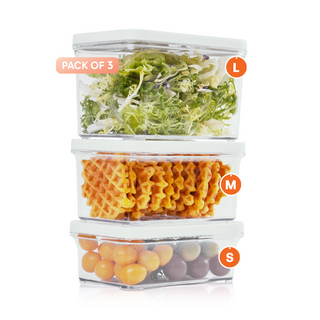 Vacuum Food Storage Canister Set (3 pcs) | Giraffy Co.