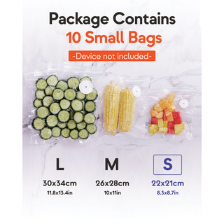 Vacuum Sealer Bags (Small, Medium, Large)(10pc, 30pc) | Giraffy Co.