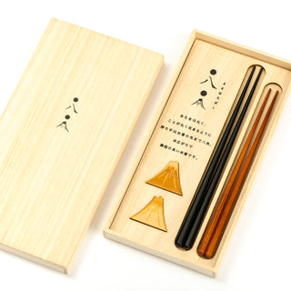  Hyozaemon Couple Chopsticks with Stands Gift Set