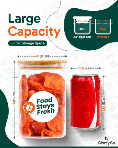 Bocaux carrés en verre