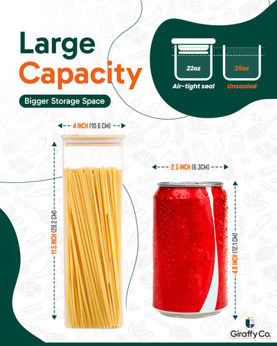 Bocaux carrés en verre