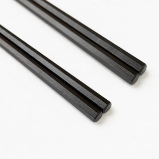 Ogishi Tadashi Shoten Ebony Heptagonal Chopsticks Pair Set