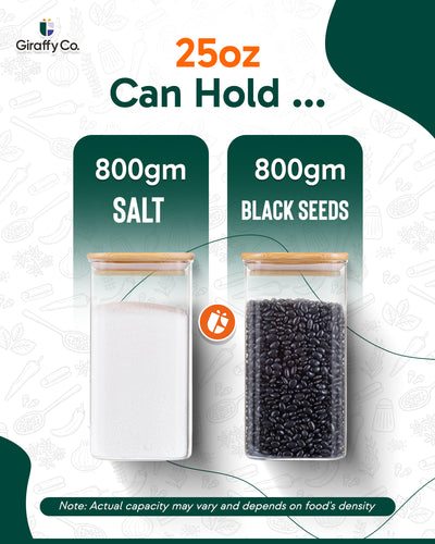 Bocaux carrés en verre