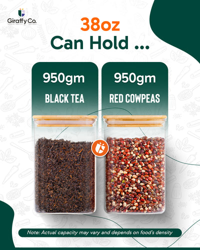 Bocaux carrés en verre