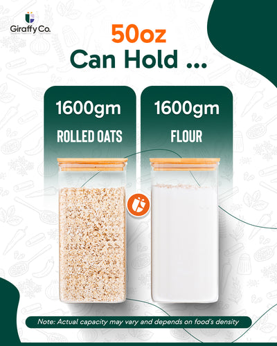 Bocaux carrés en verre