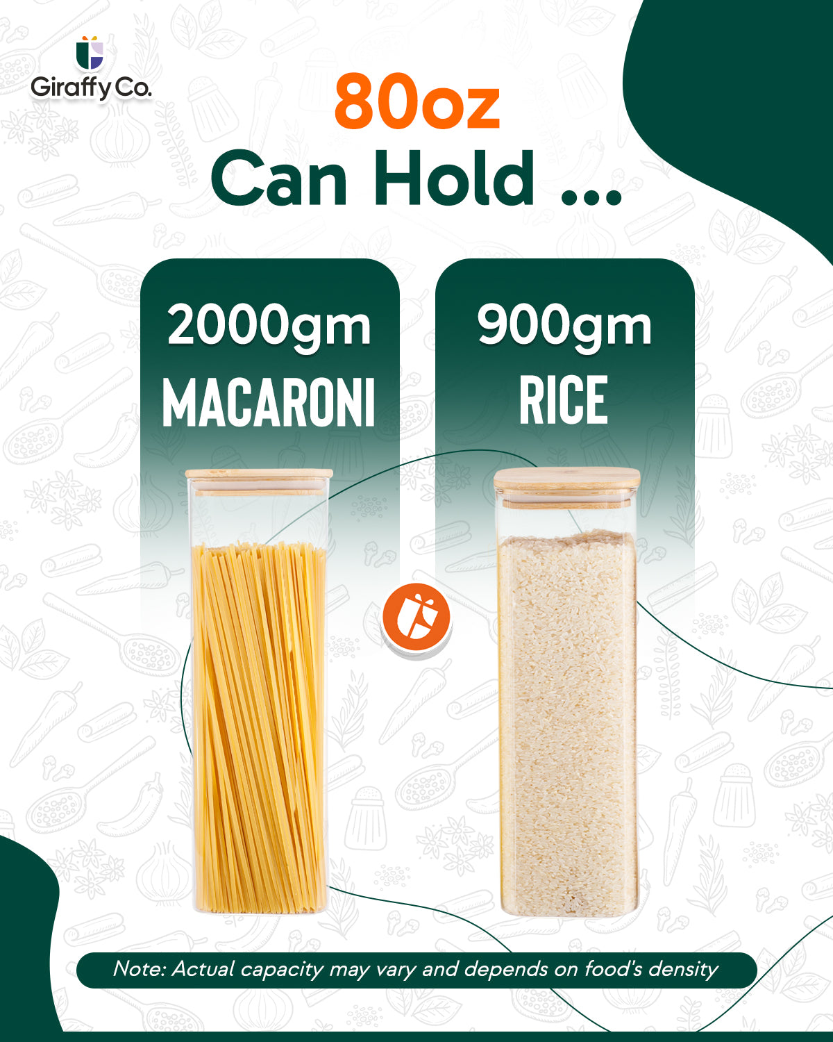 Bocaux carrés en verre