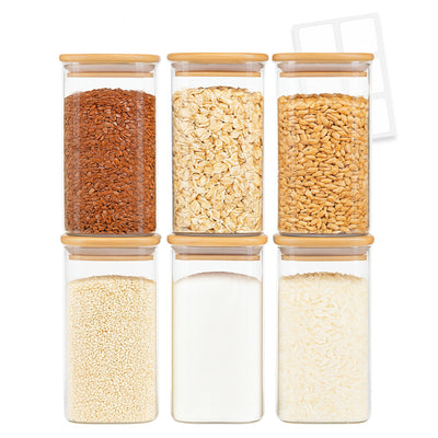 Bocaux carrés en verre