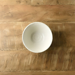 Kohyo Kaneko Rinka 11cm Rice Bowl Mino Ware - White