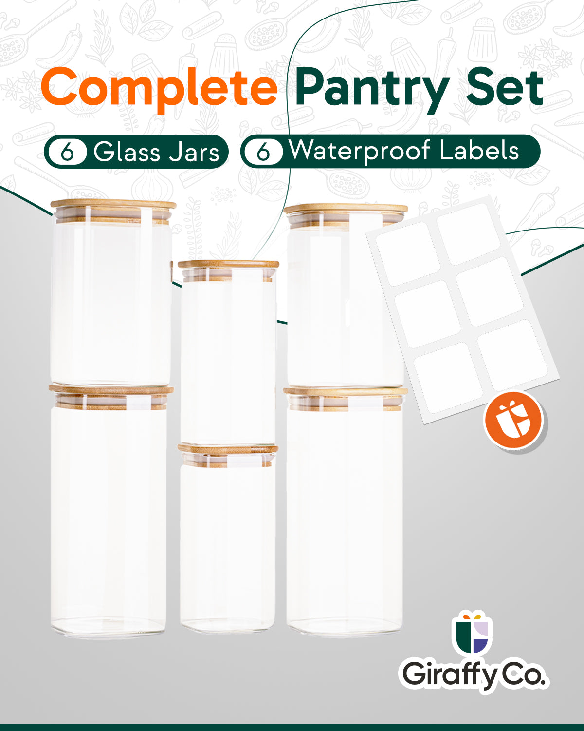 Bocaux carrés en verre