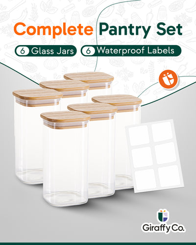 Bocaux carrés en verre