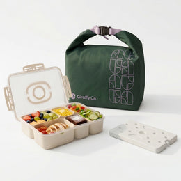 Portable snack box with compartments for organized food storage