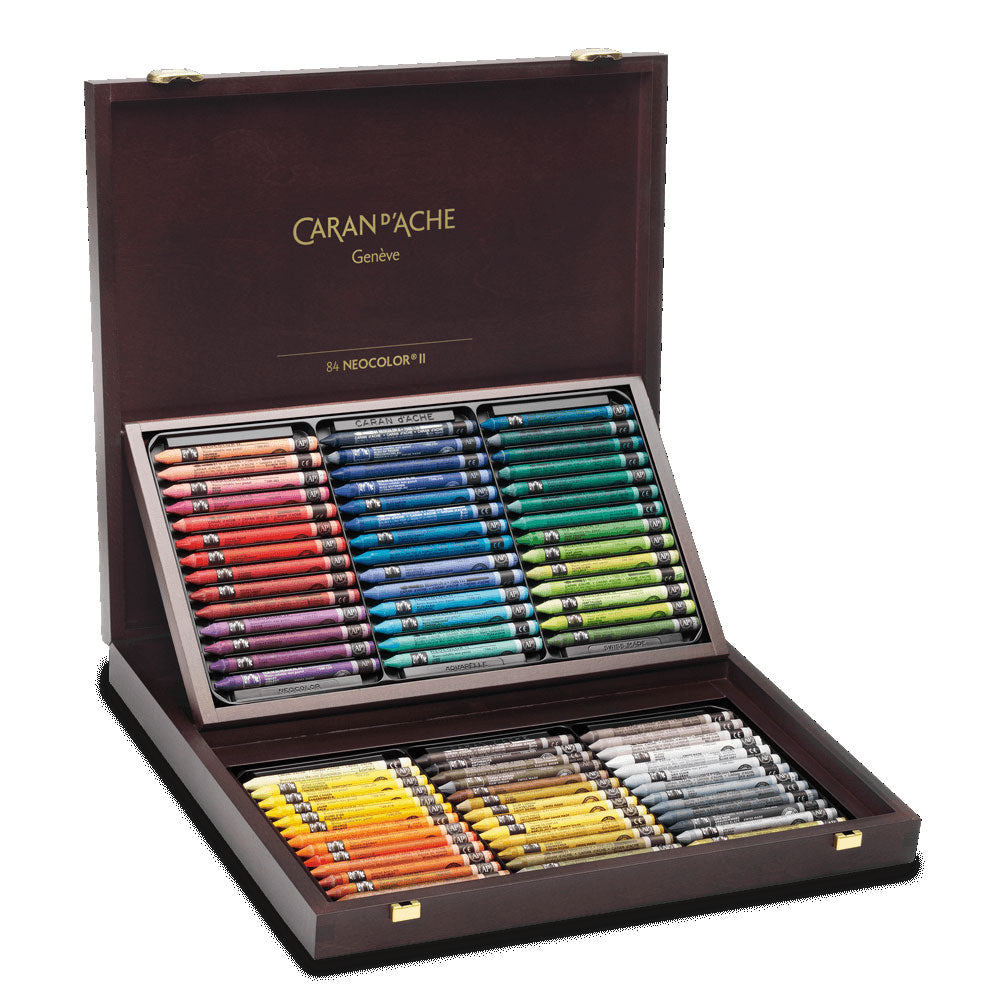 Caran d'Ache | Neocolor II Water-Soluble Wax Pastel - Wooden Box