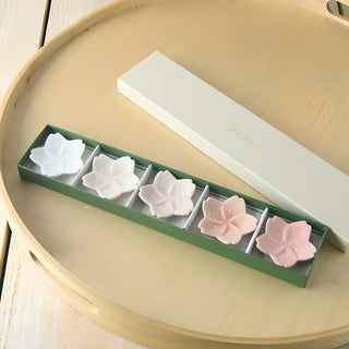 Miyama Sakura Chopstick Rest 5pcs Set Mino Ware