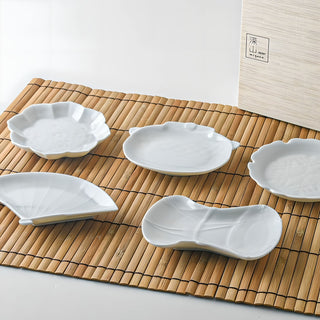 Miyama Raku Gaku Mini Plate 5pcs Set Mino Ware