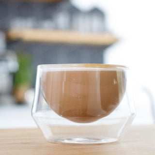 KRUVE IMAGINE Glasses (2-Pack) showcasing clear hand-blown borosilicate glass with smooth spherical design