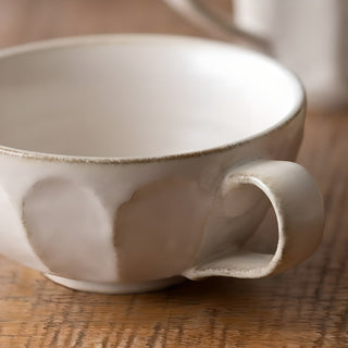 Kohyo Kaneko Rinka 14.5cm Soup Cup Mino Ware - White