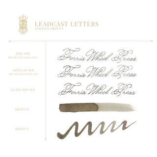 Leadcast Letters | 38ml Ink | Ferris Wheel Press