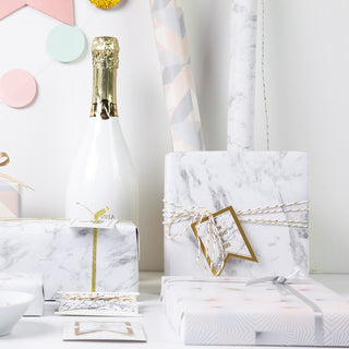 Paper Park Gift Wrapping Paper_Marble White