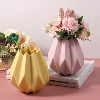 Origami Ceramic Vase - Pink