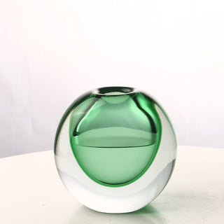 Double Wall Glass Vase - Green - Final Sale