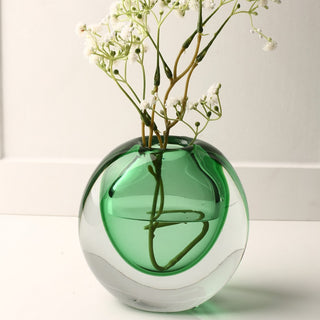 Double Wall Glass Vase - Green - Final Sale