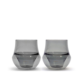 KRUVE PROPEL Espresso Glasses (75ml/2.5oz) (2-Pack) in tinted hand-blown borosilicate glass set