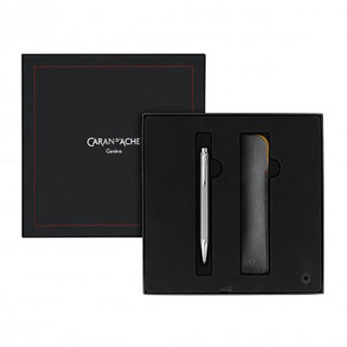 Caran d'Ache Ecridor Chevron Gift Set Ballpoint Pen & Leather Case