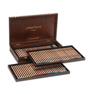 Caran d'Ache Luminance 6901 Colour Pencil - Wooden Box Set of 76