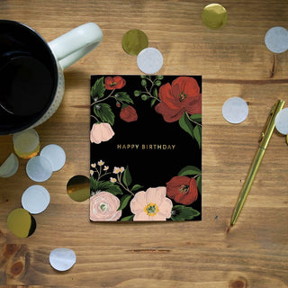 Pen + Pillar Midnight Floral Birthday Card