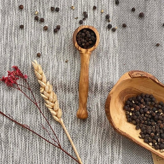 Scents and Feel Olive Wood Salt Spoon 4"