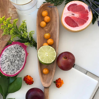 Scents and Feel Olive Wood Oval Narrow Tapas Dish