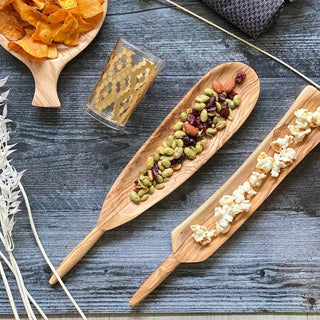 Scents and Feel Olive Wood Oval Narrow Tapas Dish