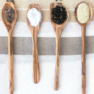 Scents and Feel Olive Wood Serving Spoons - Set of 4