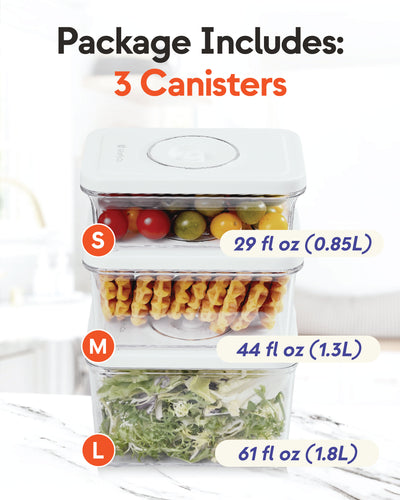 Ensemble de boîtes de conservation sous vide