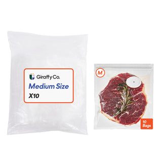 Vacuum Sealer Bags (Small, Medium, Large)(10pc, 30pc) | Giraffy Co.