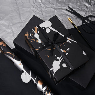 Paperplay Gift Wrapping Paper - Black Splash