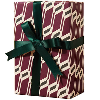 Paperplay Gift Wrapping Paper - Modern Maroon