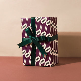 Paperplay Gift Wrapping Paper - Modern Maroon