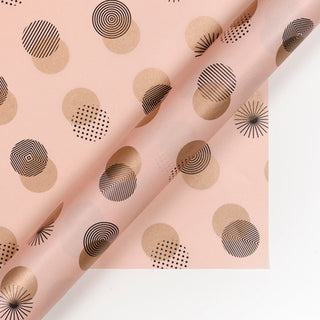 Paperplay Gift Wrapping Paper - Pink Gold Polka Dot