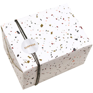 Paperplay Gift Wrapping Paper - White Terrazzo