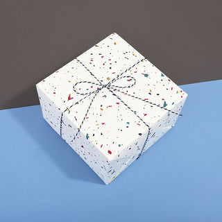 Paperplay Gift Wrapping Paper - White Terrazzo