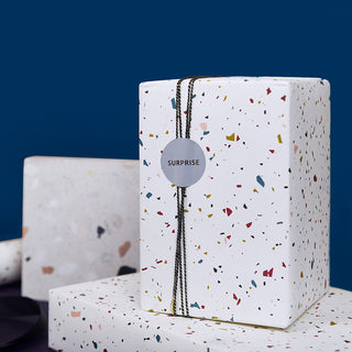 Paperplay Gift Wrapping Paper - White Terrazzo